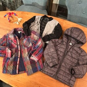 Three jackets, little kid size XS